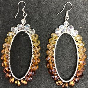 Sterling silver wire wrapped crystals